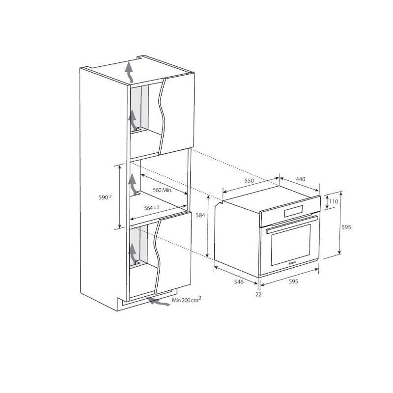 Духова шафа Haier HWO60SM2F3BH