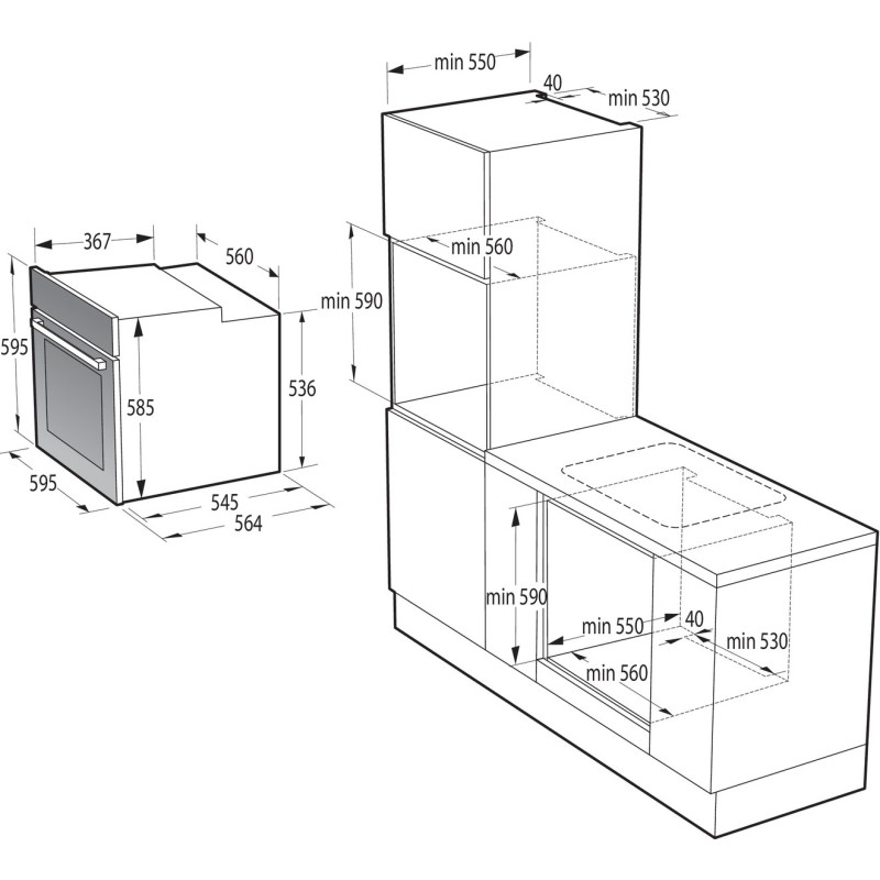 Комплект Gorenje BO6737E02X + Gorenje ECT41SC