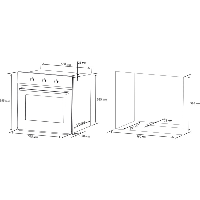 Духова шафа ELEYUS ESTER 6006 BL