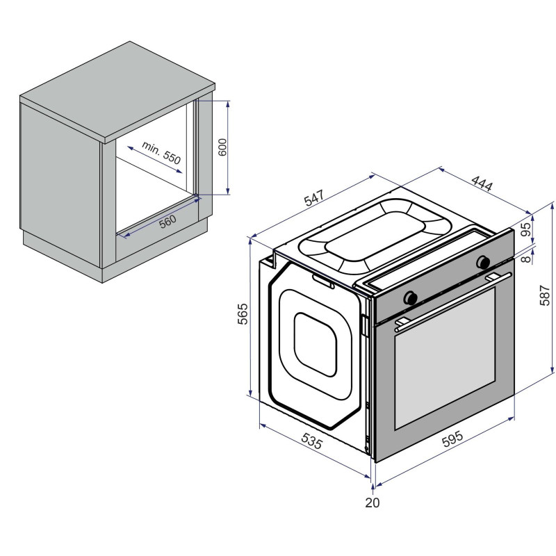 Духова шафа Minola EO 684 WH