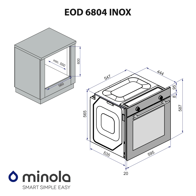 Духова шафа Minola EOD 6804 INOX