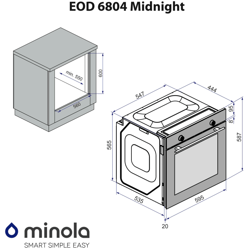 Духова шафа Minola EOD 6804 Midnight