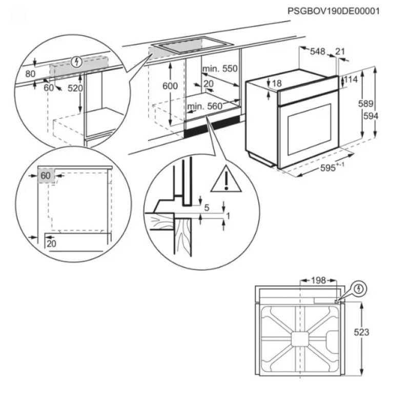 Духова шафа ELECTROLUX LOD8P39Z