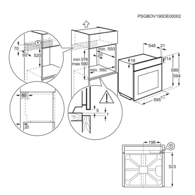 Духова шафа ELECTROLUX LOD8P39Z