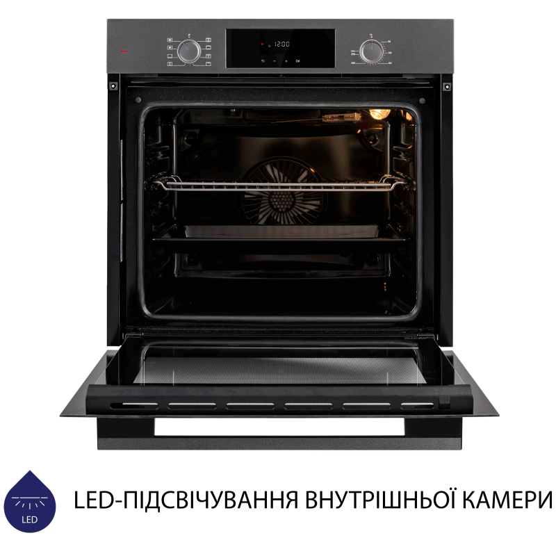 Духова шафа Minola EOD 6804 Platinum Gray