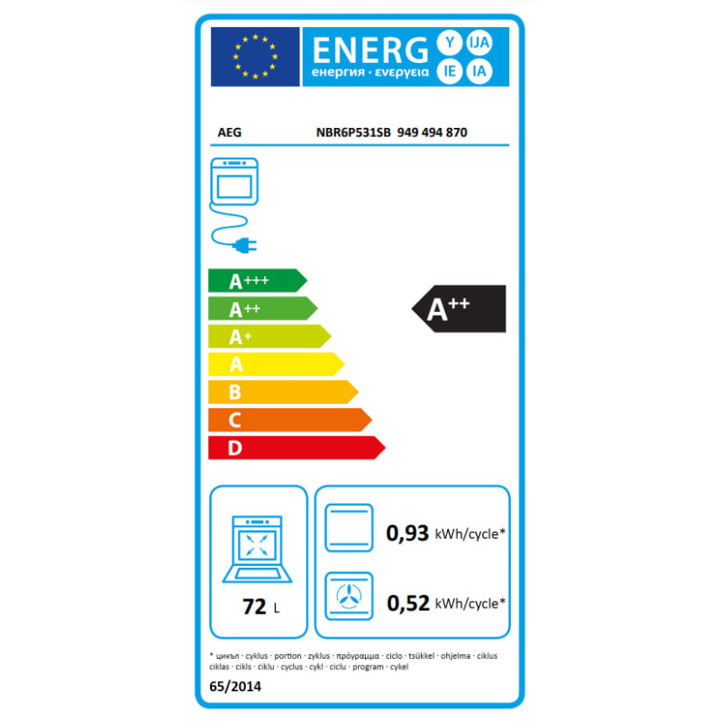 Духова шафа AEG NBR6P531SB