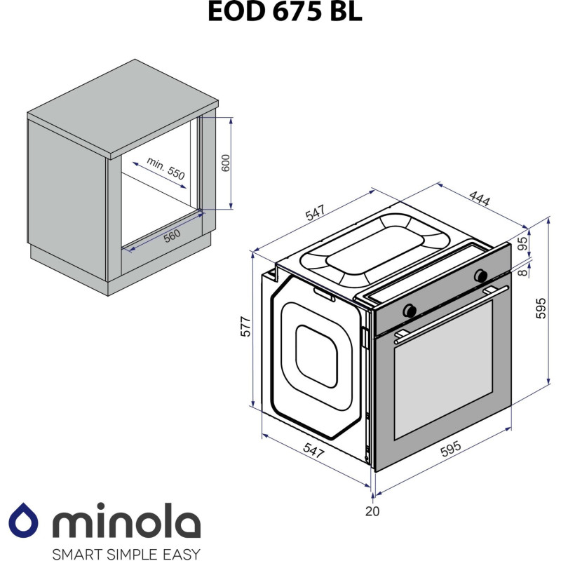 Духова шафа Minola EO 675 BL