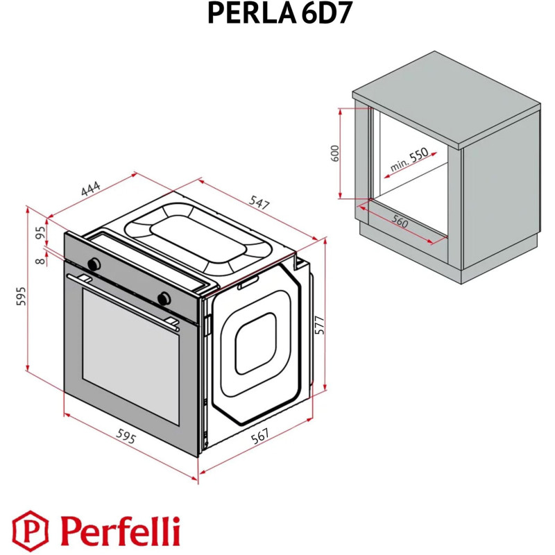 Духова шафа Perfelli PERLA 6D7 NERO
