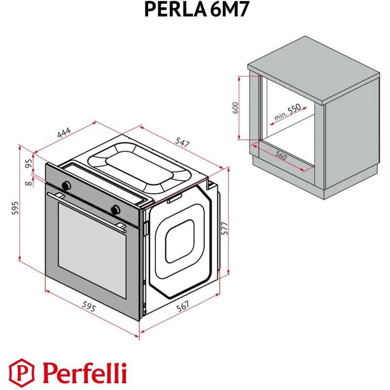 Духова шафа Perfelli PERLA 6M7 BIANCO
