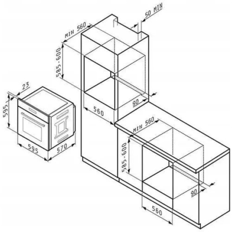 Духова шафа Pyramis PO78104010EBLM