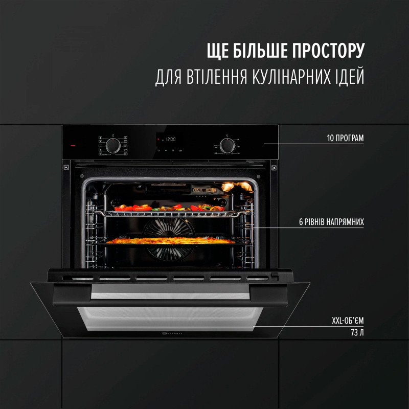 Духовка perfelli perla 6d10i nero