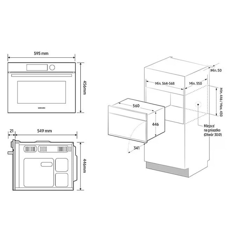 Духова шафа Samsung NQ5B6753CAN/WT