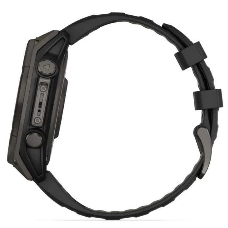 Смарт-годинник Garmin Fenix8 47mm SolarSapphire CarbonGray DLC Titanium w.Black/Pebble Gray S.Band (010-02906-11)