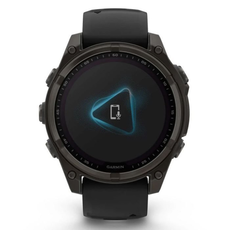 Смарт-годинник Garmin Fenix8 47mm SolarSapphire CarbonGray DLC Titanium w.Black/Pebble Gray S.Band (010-02906-11)