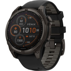 Смарт-годинник Garmin Fenix8 47mm SolarSapphire CarbonGray DLC Titanium w.Black/Pebble Gray S.Band (010-02906-11)