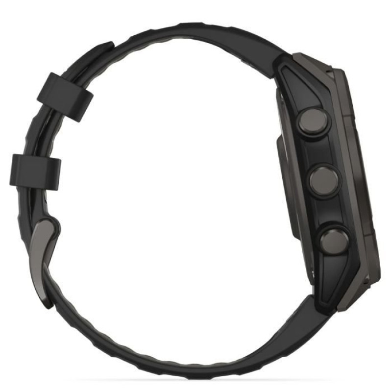 Смарт-годинник Garmin Fenix8 47mm SolarSapphire CarbonGray DLC Titanium w.Black/Pebble Gray S.Band (010-02906-11)