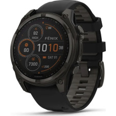 Смарт-годинник Garmin Fenix8 51mm SolarSapphire CarbonGray DLC Titanium w.Black/Pebble Gray S.Band (010-02907-11)