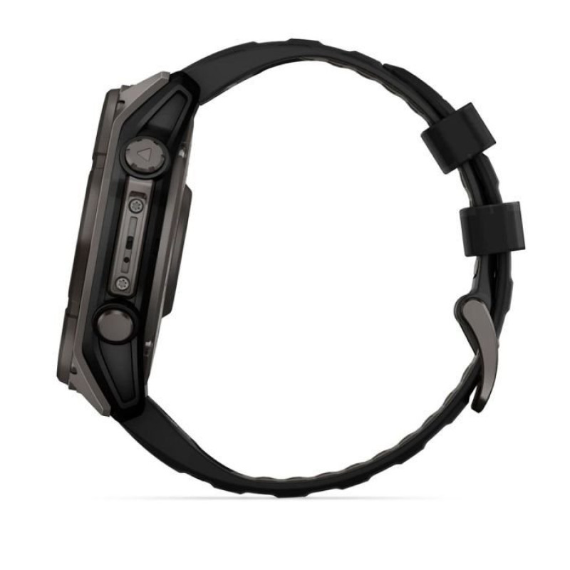 Смарт-годинник Garmin Fenix8 51mm SolarSapphire CarbonGray DLC Titanium w.Black/Pebble Gray S.Band (010-02907-11)