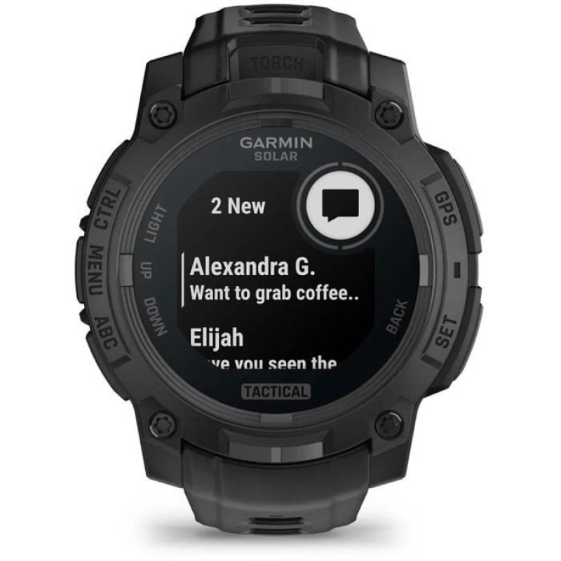 Смарт-годинник Garmin Instinct 3 45mm Solar Tactical Edition Black with Black Band (010-02934-50)