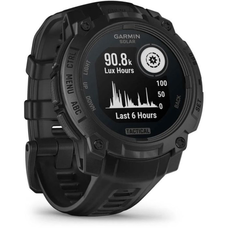 Смарт-годинник Garmin Instinct 3 45mm Solar Tactical Edition Black with Black Band (010-02934-50)