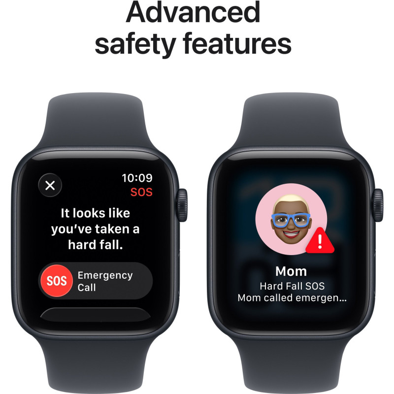 Смарт-годинник Apple Watch SE 3 GPS 44mm Midnight Aluminium Case with Midnight Sport Band - S/M (MEHN4RK/A)