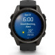 Смарт-годинник Garmin Fenix8 43mm AMOLED Sapphire CarbonGray DLC Tit.w.Black/Pebble Gray S.Band (010-02903-21)