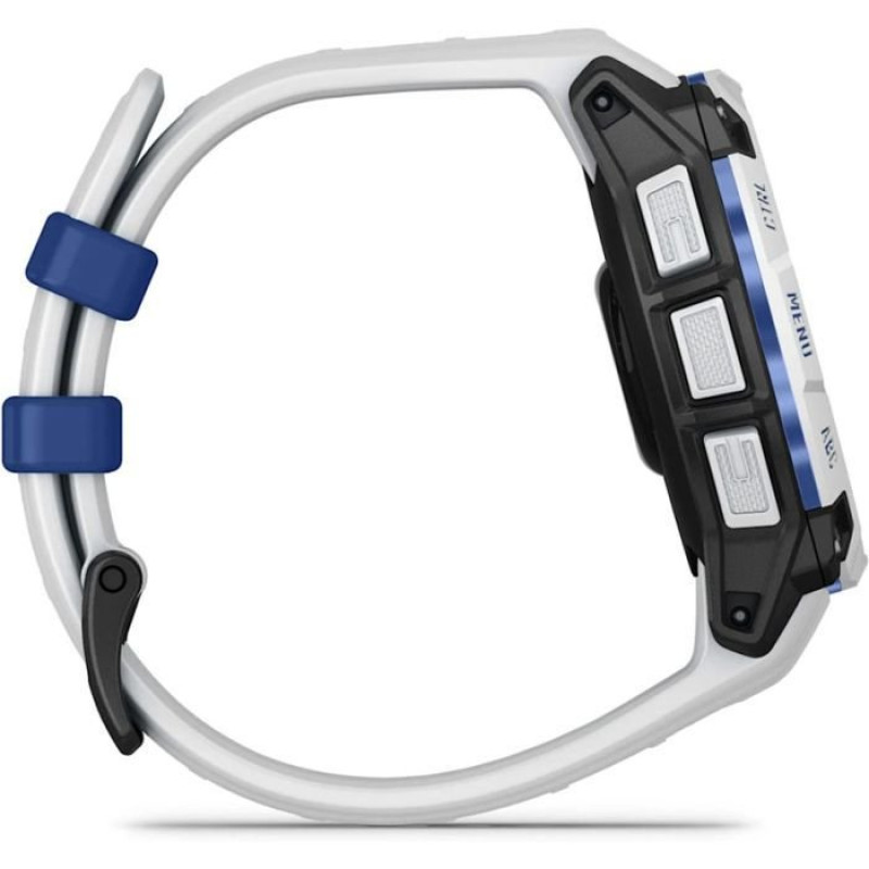 Смарт-годинник Garmin Instinct 3 45mm Solar Whitestone with Whitestone/Bolt Blue Silicone Band (010-02934-03)