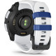 Смарт-годинник Garmin Instinct 3 45mm Solar Whitestone with Whitestone/Bolt Blue Silicone Band (010-02934-03)