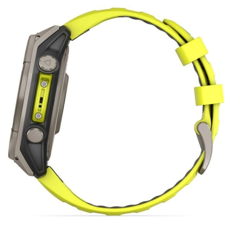 Смарт-годинник Garmin Fenix8 47mm Solar Sapphire Titanium w.Amp Yellow/Graphite Silicone Band (010-02906-21)