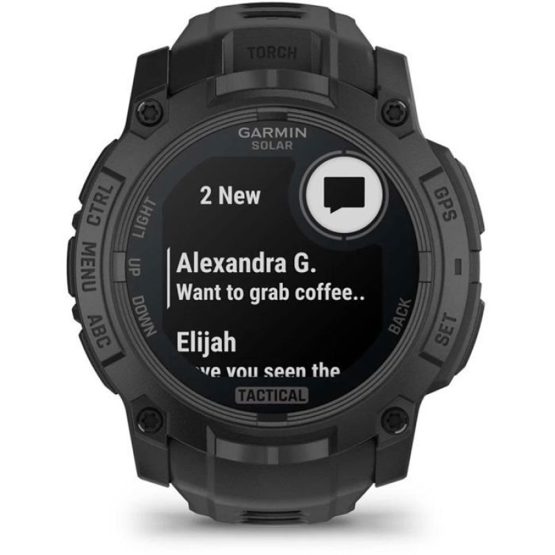 Смарт-годинник Garmin Instinct 3 Solar Tactical Edition 50 мм Black (010-02935-50)