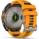 Смарт-годинник Garmin Fenix8 51mm AMOLED SapphireTitanium w.Spark Orange/Graphite Silicone Band (010-02905-11)
