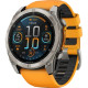 Смарт-годинник Garmin Fenix8 51mm AMOLED SapphireTitanium w.Spark Orange/Graphite Silicone Band (010-02905-11)