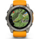 Смарт-годинник Garmin Fenix8 51mm AMOLED SapphireTitanium w.Spark Orange/Graphite Silicone Band (010-02905-11)