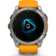 Смарт-годинник Garmin Fenix8 51mm AMOLED SapphireTitanium w.Spark Orange/Graphite Silicone Band (010-02905-11)