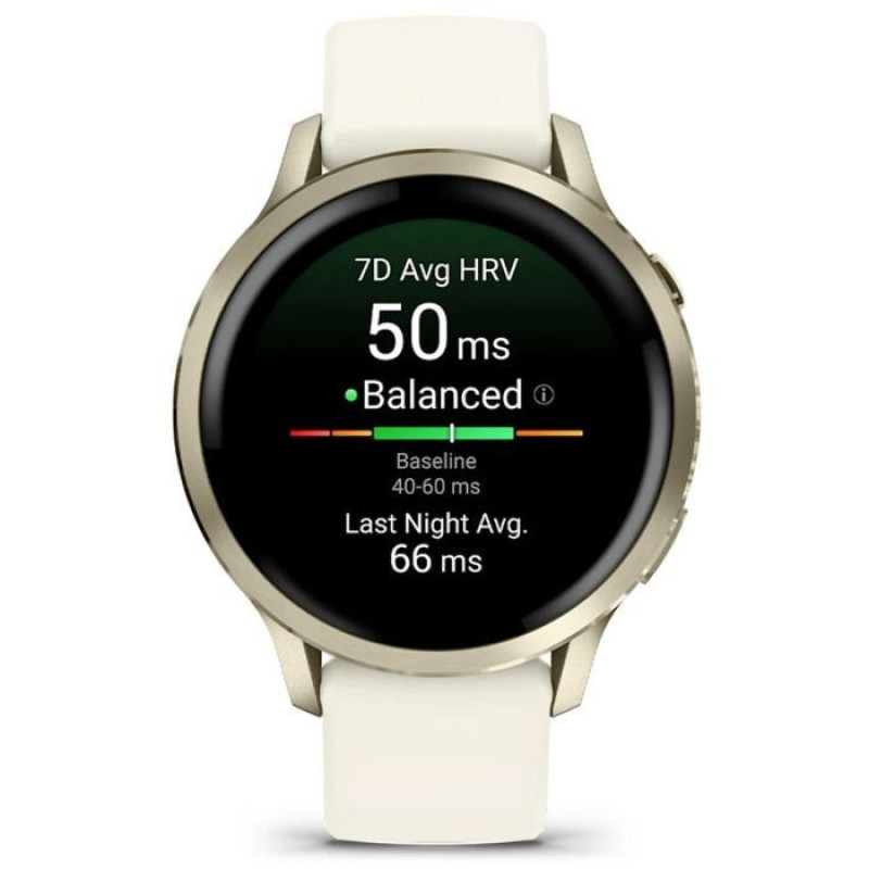 Смарт-годинник Garmin Venu 4 41mm Lunar Gold with Bone Silicone Band (010-03013-00)
