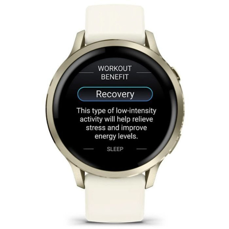 Смарт-годинник Garmin Venu 4 41mm Lunar Gold with Bone Silicone Band (010-03013-00)