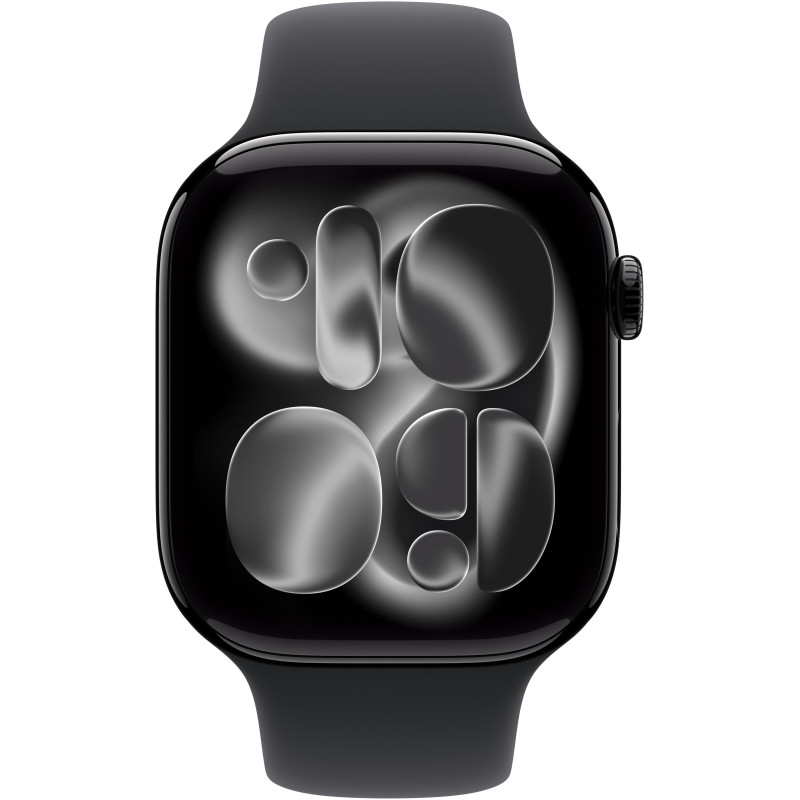 Смарт-годинник Apple Watch Series 11 GPS 42mm Jet Black Aluminium Case with Black Sport Band - S/M (MEQT4RK/A)