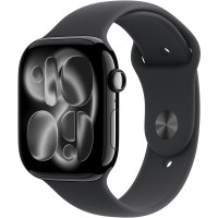 Смарт-годинник Apple Watch Series 11 GPS 42mm Jet Black Aluminium Case with Black Sport Band - S/M (MEQT4RK/A)