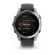 Смарт-годинник Garmin Fenix E 47mm AMOLED Stainless Steel with Black Silicone Band (010-03025-02/00)