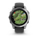 Смарт-годинник Garmin Fenix E 47mm AMOLED Stainless Steel with Black Silicone Band (010-03025-02/00)