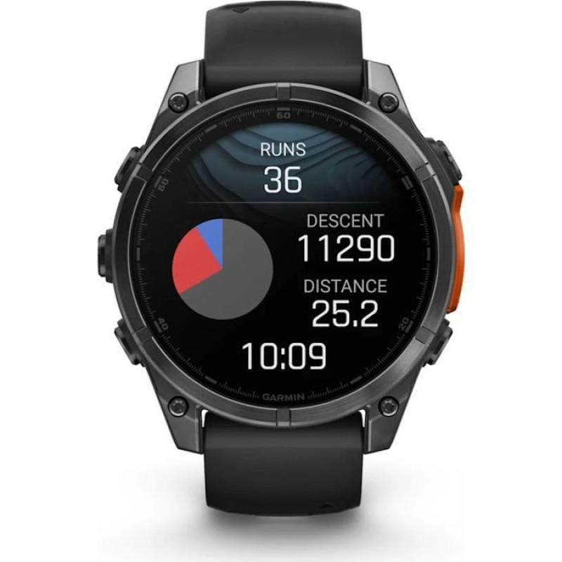 Смарт-годинник Garmin Fenix 8 47mm AMOLED Slate Gray with Black Silicone Band (010-02904-00/29)