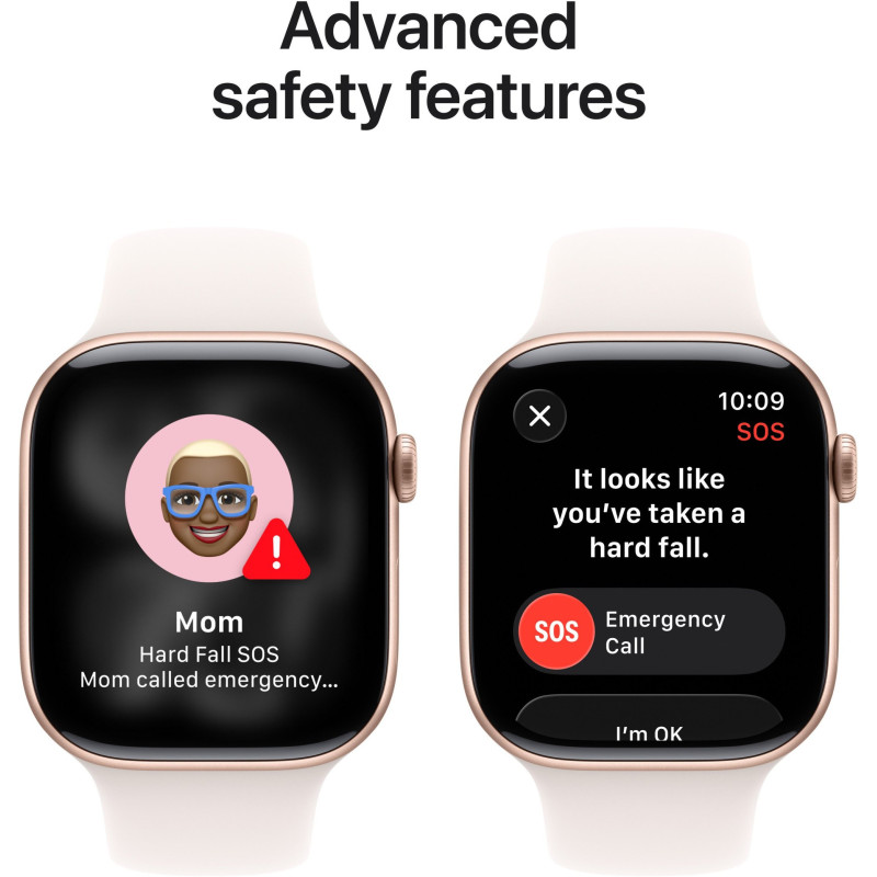 Смарт-годинник Apple Watch Series 11 GPS 46mm Rose Gold Aluminium Case with Light Blush Sport Band - S/M (MEV64RK/A)