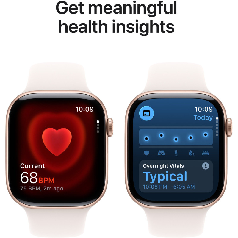 Смарт-годинник Apple Watch Series 11 GPS 46mm Rose Gold Aluminium Case with Light Blush Sport Band - S/M (MEV64RK/A)