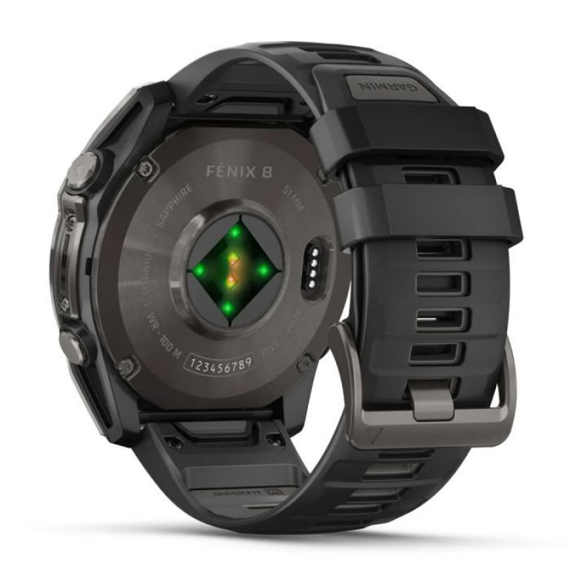 Смарт-годинник Garmin Fenix 8 51mm AMOLED Sapphire Carbon Gray DLC Titanium (010-02905-21)