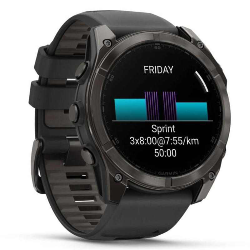 Смарт-годинник Garmin Fenix 8 51mm AMOLED Sapphire Carbon Gray DLC Titanium (010-02905-21)