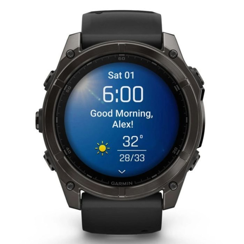 Смарт-годинник Garmin Fenix 8 51mm AMOLED Sapphire Carbon Gray DLC Titanium (010-02905-21)