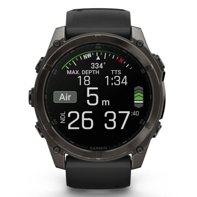Смарт-годинник Garmin Fenix 8 51mm AMOLED Sapphire Carbon Gray DLC Titanium (010-02905-21)