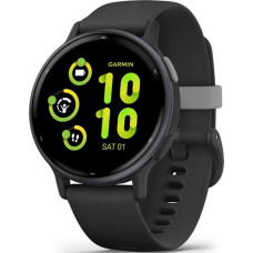 Смарт-годинник Garmin vivoactive 5 Slate Aluminum Bezel with Black Case and Silicone Band (010-02862-10)