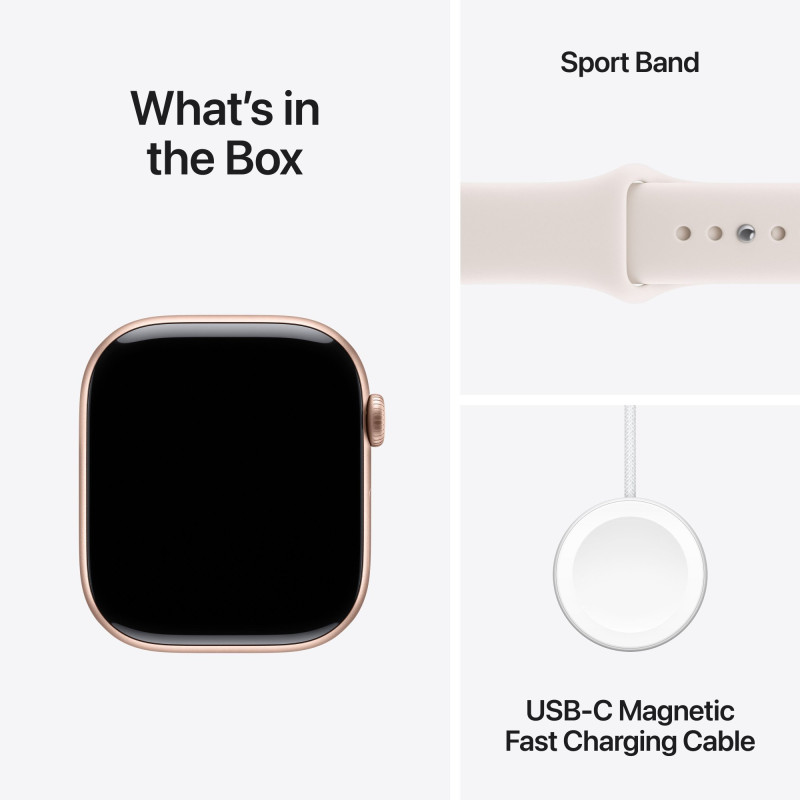 Смарт-годинник Apple Watch Series 11 GPS 42mm Rose Gold Alu.Case w.Light Blush S.Band - M/L (MEU44)
