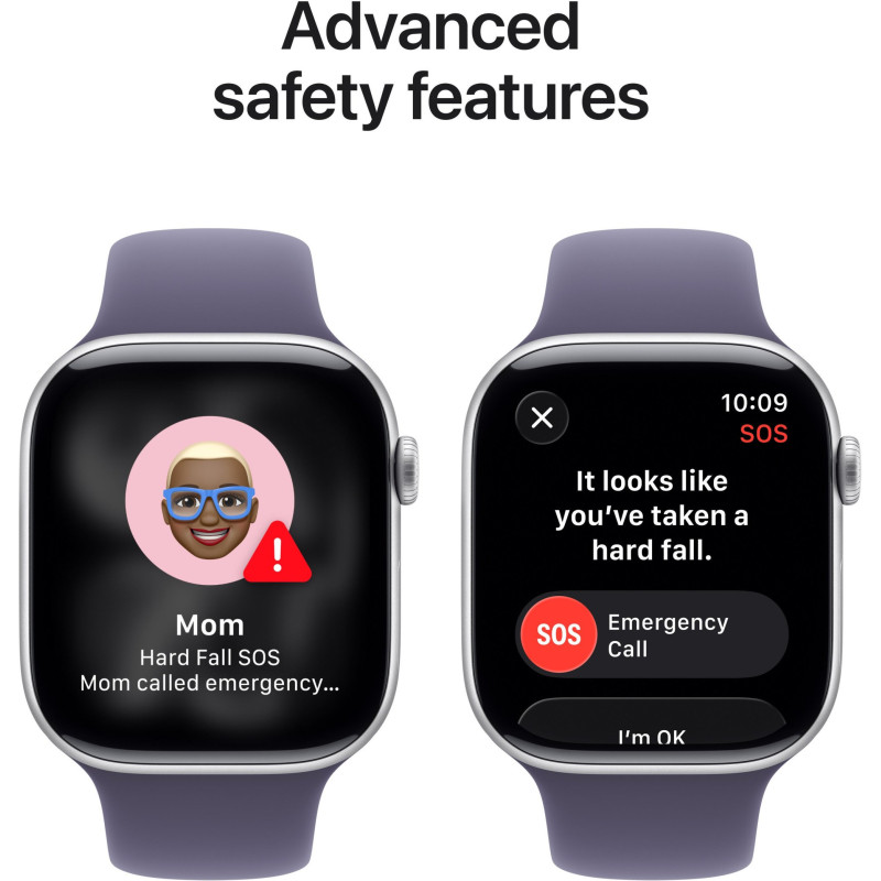 Смарт-годинник Apple Watch Series 11 GPS 42mm Silver Alu. Case w. Purple Fog S. Band - S/M (MEU64)